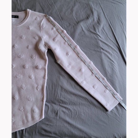 Mango Pastel Pink Crewneck Textured Pullover (XS) - Picture 9 of 9